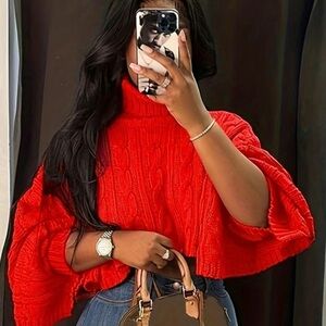 New Cropped Turtleneck Sweater